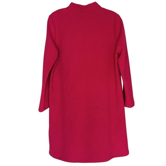 Tuckernuck Avery Mini Dress Stretch Crepe Women's S Pink Hidden Button Placket - Picture 2 of 6